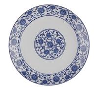 'Holst Porcelaine QHC 027 Assiettes Plates Qing Hua CI, Plastique, Blanc/Bleu, 26,5 x 26,5 x 3 cm, 6 unités