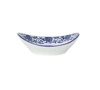 'Holst Porcelaine QHC 102 vorspeise Bol Ovale Qing Hua CI, Plastique, Blanc/Bleu, 14 x 11 x 4 cm, 6 unités