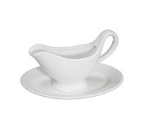 'Holst Porcelaine Sa 115 FA1 Saucière 0,33 l LUKULLUS sur Soucoupe ita Blanc 24,5 x 17 x 13,5 cm