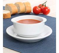 Holst Porcelaine STB 001 FA1 Tasse à Soupe/Soupes supérieure 0,30 l sur inférieure Uta, Blanc, 16 x 16 x 6,5 cm