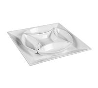 'Holst Porcelaine YK 1155 FA3 Set de présentation Puzzle Losange Coque 6 pièces, Blanc, 30 x 30 x 4 cm