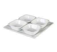 'Holst Porcelaine YK 1157 FA4 Set de présentation Berne 5 pièces Blanc, 23.7 x 23,7 x 4,5 cm