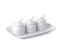 Holst Porzellan at 210 FA2 Lot de 4 boîtes rectangulaires 0,10 l 25 x 16 cm Blanc 24,5 x 16 x 8 cm