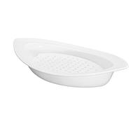 Holst Porzellan Bat 043 Lot de 2 Bols à Asperges et égouttoir en Porcelaine 43 cm 2 pièces Blanc 43 x 24,5 x 8,5 cm