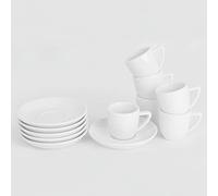 Holst Porzellan CF 008 Lot de 12 tasses à expresso en porcelaine 0,06 l ConForm UTA 12 pièces pour 6 personnes, blanc, 11 x 6 cm