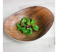 Holst Porzellan Deuxième bol WD 126 B1 aspect bois 26 x 20 cm - Lot 2 - Jusqu'à 150% plus résistant que la porcelaine traditionnelle - Blanc