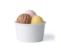Holst Porzellan ES 301 Lot de 2 coupes à glace, en porcelaine, Gelateria, avec cuillère à glace, blanc, 10,5 x 10,5 x 6 cm, 6 unités