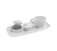 Holst Porzellan FD 131 CLT Classico Lot de 5 Tasses à thé en Porcelaine Blanc 29 x 14 x 4 cm