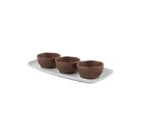Holst Porzellan FD 131 TI Tierra Bar-fajitas en porcelaine 4 pièces Blanc