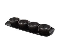 Holst Porzellan FD 132 CA Carbon Bar à dessert et à glace en porcelaine 5 pièces Noir