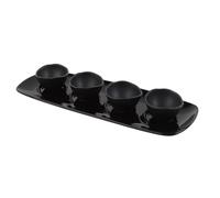 Holst Porzellan FD 132 SDS Service à fondue en porcelaine 5 pièces Noir ardoise