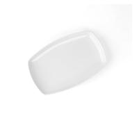 Holst Porzellan FD 425 Lot de 2 assiettes en porcelaine 25 x 16 cm Fine Dining Blanc 25 x 19 x 1,8 cm