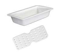 Holst Porzellan GN 1-3 65 Lot de 2 sets d'égouttage Fritaten-GN 1/3 65 mm Blanc 26,5 x 32,5 x 6,5 cm 1 set