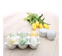 Holst Porzellan Lot de 3 boîtes à œufs avec salière et poivrière en forme d'œuf