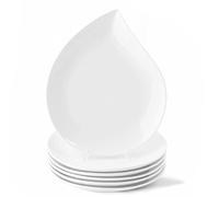 Holst Porzellan Lot de 6 assiettes plates en porcelaine 30,5 cm en forme de goutte TT 030