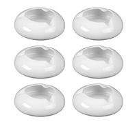 Holst Porzellan Lot de 6 cendriers en porcelaine - 13 cm - Blanc