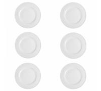 Holst Porzellan MD 021 Melody Lot de 6 assiettes plates en porcelaine Blanc 21 cm