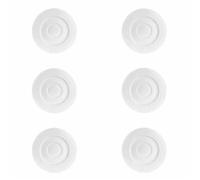 Holst Porzellan MD 115 Lot de 6 soucoupes en porcelaine 15 cm avec relief Melody Blanc