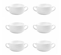 Holst Porzellan MD 125 Melody Lot de 6 tasses à soupe en porcelaine Blanc 0,25 l