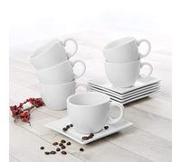 Holst Porzellan PA 151 Palermo Lot de 12 tasses à café/cappuccino en porcelaine Blanc 200 ml