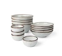 Holst Porzellan RT 020 Arena Service de 12 pièces en porcelaine réactive 4 portions 4 bols à sauce