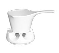 Holst Porzellan SV 012 Paris Lot de 2 saucières en Porcelaine 0,40 l sur réchaud Blanc 21 x 12,5 x 14 cm