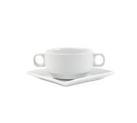 Holst Porzellan TC 025 YK Lot de 2 tasses à soupe en porcelaine Blanc canton 0,25 l