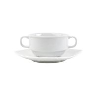 Holst Porzellan TH 025 FD Fine-Dining Lot de 2 tasses à soupe en porcelaine Blanc 0,25 l