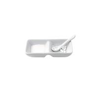 Holst Porzellan YK 001 KPL Lot de 2 distributeurs de sucre et d'édulcorant avec cuillère Blanc 11 x 5,5 x 2,5 cm