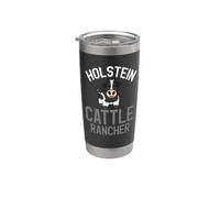 Holstein Cattle Rancher Jolie ferme laitière Gobelet isotherme en acier inoxydable double paroi