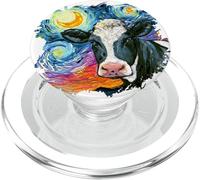 Holstein Vache étoilée Nuit étoilée Animal de la Ferme PopSockets PopGrip pour MagSafe