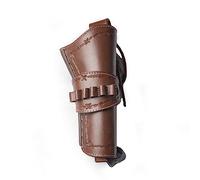 Holster de Cowboy en Cuir Hulara avec Boucles pour munitions .45 Auto, .45 ACP et .44 Cal. Holster Occidental Compatible avec Les Ceintures de Pistolet occidentales de 4" à 8" pour Revolver 45.