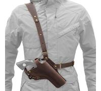 Holster de Poitrine en Cuir pour Révolver 5,5" et 7,5", Épaule Réglable, Patte de Rétention à Bouton-Pression (pour Canon jusqu'à 5,5")