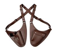 Holster Épaule Double PU, Sac Bandoulière Harnais Réglable, pour Cosplay | Structure en Croix en X, Compartiments Indépendants, Fermeture à Bouton Pression, Répartition Équilibrée du Poids