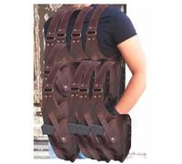 WSFZEG Holster Médiéval en Cuir pour L'aisselle, Holster De Pistolet Rétro Steampunk Western Cowboy Pistol Gun Holder Double Gun Shoulder Holster for Cosplay Halloween Costume