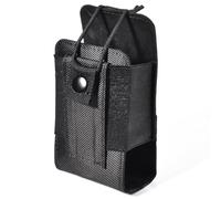 Holster Molle Sac talkie-walkie pour radio police Motorola Baofeng Kenwood Président Icom Midland Retevis Yaesu, Noir