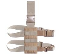 Holster Tactique Molle pour Jambe Tombante, Plateforme Universelle pour Chargeur, Adaptateur pour Panneau de Cuisse, Équipement de Chasse À Dégagement Rapide(Brown)