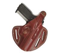 VEGA Holster Cuir H138 pour Glock 19 23 25 32 38 - Marron - Droit - Réglable - Bouton-pression