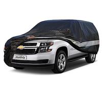Holthly Housse de Voiture à 10 Couches imperméable Toutes Saisons pour Grand SUV, 100% étanche à l'eau, Protection Contre la Pluie, la Neige, Les UV et la poussière. Ajustement personnalisé pour
