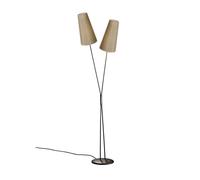Holtkötter Fifties 6356-2 fumé matt Stehleuchte, 2 abat-jours sable