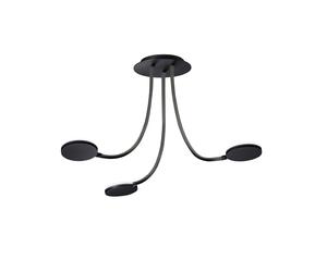 Holtkötter Flex D3 9923-3 Deckenleuchte, métal noir, tube flexible gris