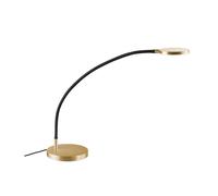Holtkötter Flex T 9921-1 Tischleuchte, laiton anodisé, tube flexible noir