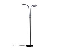 Holtkötter Flex Twin 9924 Stehleuchte, métal noir, tube flexible bleu