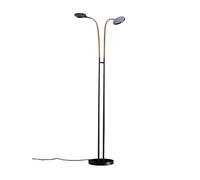 Holtkötter Flex Twin 9924 Stehleuchte, métal noir, tube flexible sable