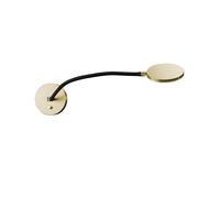 Holtkötter Flex W 9922-1 Wandleuchte, laiton anodisé, tube flexible noir