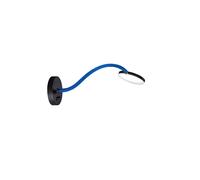 Holtkötter Flex W 9922-1 Wandleuchte, métal noir, tube flexible bleu