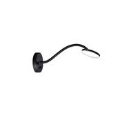 Holtkötter Flex W 9922-1 Wandleuchte, métal noir, tube flexible noir