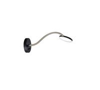 Holtkötter Flex W 9922-1 Wandleuchte, métal noir, tube flexible sable