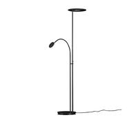 Holtkötter Nova Flex 9908-2 Deckenfluter, métal noir, tube flexible noir