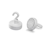 magnetoplan Crochet magnétique (Ø) 25 mm rond, avec crochets blanc 52625